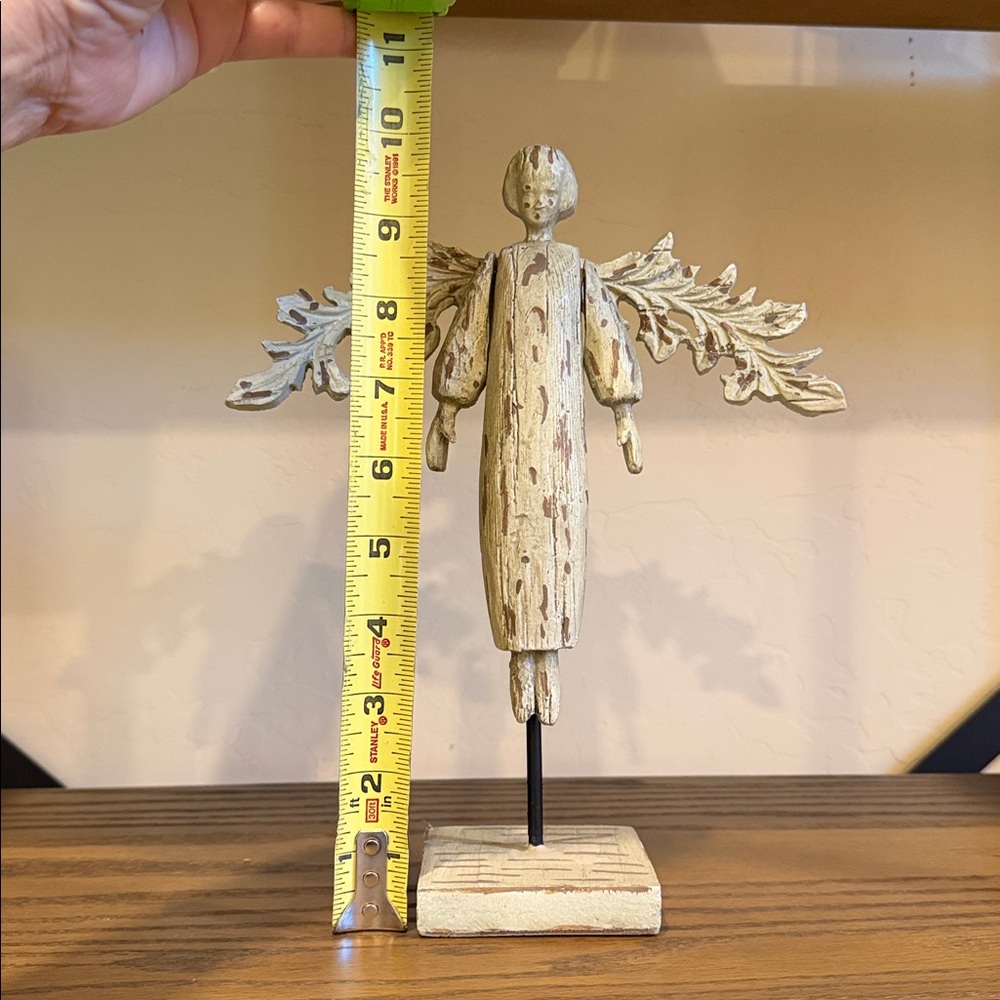 Creative Co-Op Distressed Cream Angel Sculpture - Picture 3 of 5